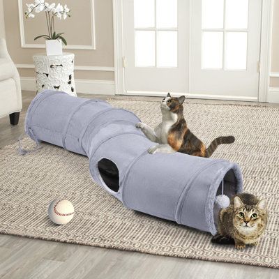 【Cat Tunnels Material 】Cat tunnels for indoor cats made of soft and smooth Suede, durable construction, the fully-enclosed steel frame this can protect your pet, unlike other tents and beds that are vulnerable. Diy Cat Tunnel Indoor, Diy Cat Tunnel, Best Kitten Toys, Cat Tunnel Indoor, Cool Cat Toys, Cat Entertainment, Kitten Beds, Play Tunnel, Cat House Diy