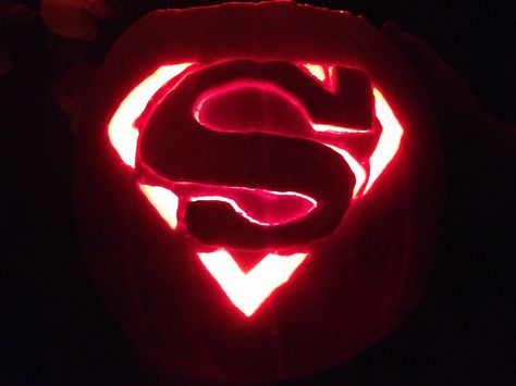 Superman pumpkin carving by @Laura Jayson! Superman Pumpkin Carving, Superman Pumpkin, Pumpkin Carving, Superman, Carving