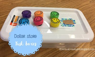 Dollar Store Task Boxes for Special Education Learning Pods, Task Boxes For Special Education, Task Bins, Morning Boxes, Task Ideas, Aba Resources, Teacch Tasks, Independent Work Stations, Life Skills Class