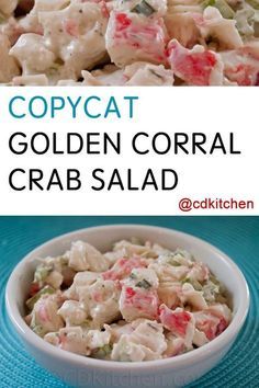 Golden Corral Crab Salad Recipe, Crab Meat Salad, Salad Copycat, Golden Corral, Crab Pasta, Crab Salad Recipe, Seafood Recipes Crab, Sea Food Salad Recipes, Crab Salad