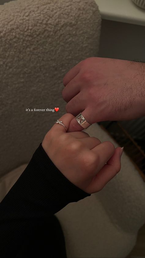 Love | Instagram | Valentines day | Story | matching rings | Cute Pic For Boyfriend, Story For Love Instagram, Stories Ideas With Boyfriend, Story Captions For Instagram Love, Couple Photo Instagram Story Ideas, Promise Ring Instagram Story, Aesthetic Love Story Instagram, Valentine Day Story Ideas, Love Caption For Instagram Story