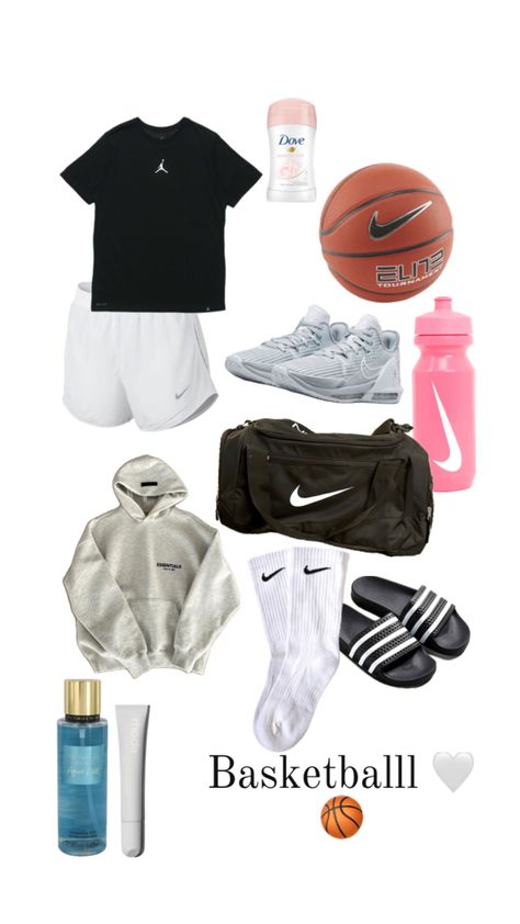 Cute Basketball Outfits, Sports Bag Essentials, Summer Volleyball, Basketball Game Outfit Women, Basketball Essentials, Basketball Fits, Basketball Shoes Kyrie, Basketball Outfits, Basketball Workouts Training