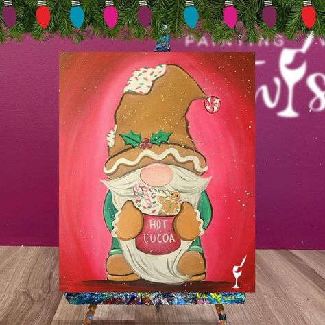 Whimsical Christmas Art, Painting With A Twist, Christmas Canvas Art, Christmas Canvas, Whimsical Christmas, Christmas Paintings, Invite Your Friends, Christmas Signs, Local Artists