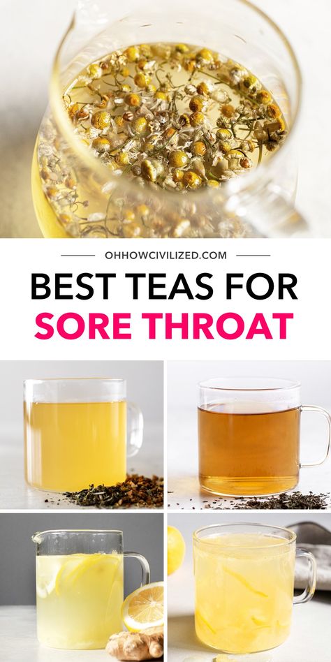 Best Teas for a Sore Throat Tea For Sore Throat, Drinks For Sore Throat, Good For Sore Throat, Tea For Cough, Throat Tea, Sore Throat Tea, For Sore Throat, Sore Throat Remedies, Tea For Colds