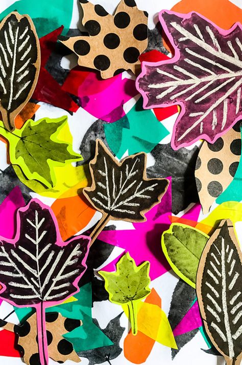 Fall Leaf Art, Leaf Collage, Learning For Kids, Autumn Leaves Art, Fall Art Projects, 4th Grade Art, Fall Crafts For Kids, Autumn Crafts, Seasons Art