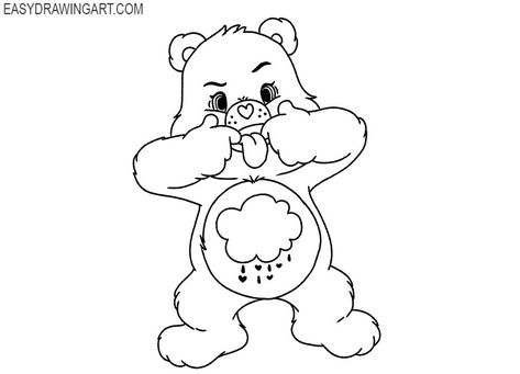 care bear cartoon drawing Care Bears Drawing, Bear Cartoon Drawing, Care Bear Cartoon, Bears Drawing, Drawing Step By Step, Bear Drawing, Lower Limb, Drawing Step, Cartoon Drawing