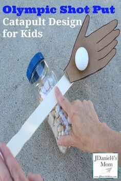 Olympic Shot Put Catapult Design for Kids Catapult Design, Summer Olympics Activities, Preschool Olympics, Olympic Games For Kids, Olympic Idea, Kids Olympics, Olympic Crafts, Summer Camp Themes, Olympics Activities