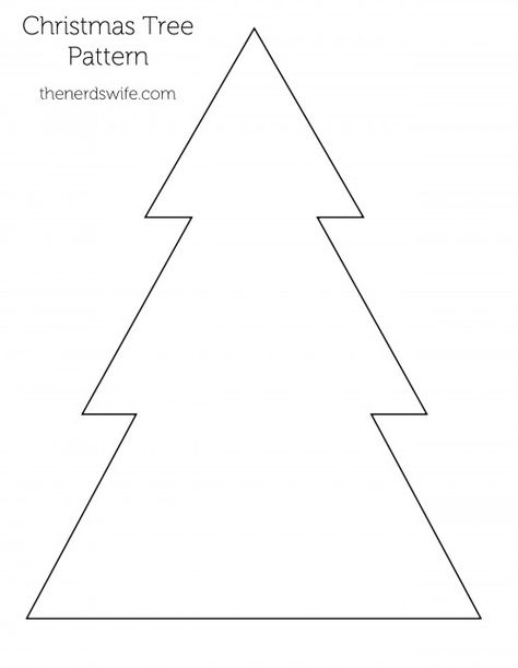 Felt Christmas Tree Preschool Craft - The Nerd's Wife Christmas Tree Cutout Template, Tree Preschool Craft, Christmas Tree Preschool, Tree Preschool, Christmas Tree Felt, Christmas Tree Outline, Tree Outline, Tree Template, Christmas Tree Template