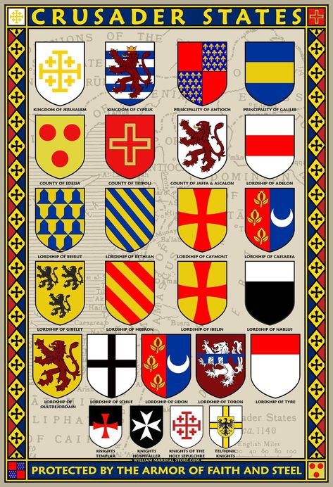 Crusader States Crusader States, Knights Hospitaller, Crusader Knight, Military Orders, Brothers In Arms, Medieval Armor, Dark Ages, Roman Catholic, Crusades