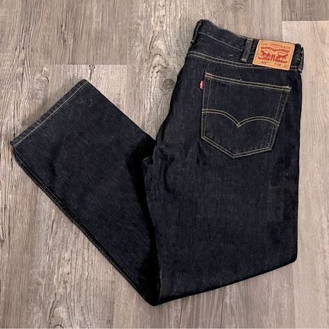 Levi’s Men’s 505 Regular Fit Dark Wash Jeans Size 38 x 32 Long -New Levi’s 505, American Preppy, Work Uniform, Classy Outfits Men, Denim Workwear, Levi's 505, Clothing Outfits, Angel Christmas, 7th Grade