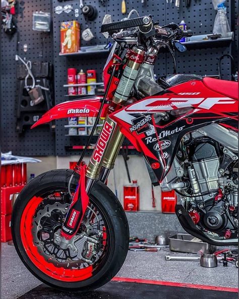 Crf450 Supermoto, Crf Supermoto, Honda Supermoto, Supermoto Bikes, Bike Photos, Soichiro Honda, Enduro Motocross, Cool Dirt Bikes, Motorcross Bike