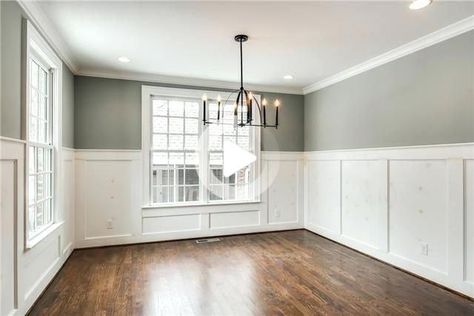 Judges Paneling, Dining Room Paneling, 2023 Bedroom, Dining Room Navy, Chair Rails, Dining Room Wainscoting, Wainscoting Styles, Batten Wall, Painting Wood Paneling