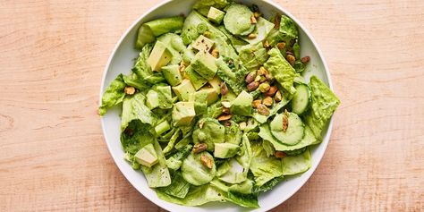 Green Goddess Salad Green Goddess Salad Recipe, Romanesco Cauliflower, Green Goddess Salad, Goddess Salad, Dinners Recipes, Slow Cooker Stew, Romaine Salad, Green Salad Recipes, Whole Chicken Recipes