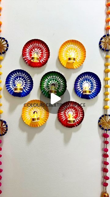 Craft For Diwali, Diwali Decoration Idea, Paper Plate Craft, Diwali Craft, Diwali Decoration, Paper Plate Crafts, Best Out Of Waste, Cardboard Art, Decoration Idea