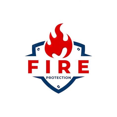 Premium Vector | Fire shield protection logo template design vector red and blue color Fire Protection Logo, Safety Logo Design, Security System Logo, Safety Logo, Firefighter Logo, Red And Blue Logo, Fire Logo, Fire House, Protection Logo