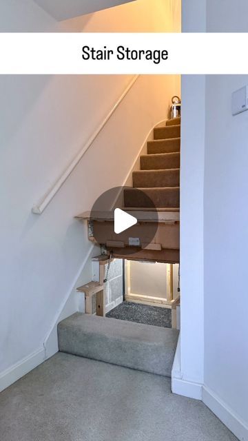 Lucy Hall on Instagram: "The storage you didn’t know you needed! 

I didn’t even know this was a thing! But what a fantastic way to transform the dead space under your stairs into some well needed storage! 

If you struggle for storage like we do, you need to get in contact with @stair.storage 
Within just a few hours, they worked their magic and gave us the perfect hiding space for all of our overflowing shoes and messy coats. We are over the moon and the craftsmanship is top quality! 

Stair.Storage are very local to us so it’s great to be able to support a small local business but they also travel all around the UK and could transform your space too | AD
.
.
.
.
#stairstorage #hidenstorage #understairstorage #storagesolutions #homestorage #storagehacks #organization #homehacks #transfor Under Landing Storage, Under Stairs Storage Coats And Shoes, Down Stairs Storage Ideas, Cat Under Stairs, Under The Stairs Toilet Ideas, Under Steps Storage Ideas, Under Stairs Storage Diy, Staircase Storage Design, Small Under Stairs Storage