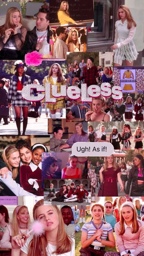 Clueless Wallpaper Iphone, Clueless Aesthetic Wallpaper, Clueless Collage, Clueless Wallpaper, Rosanna Pansino Nerdy Nummies, Clueless Aesthetic, Clueless Movie, Pink Movies, 00s Mode