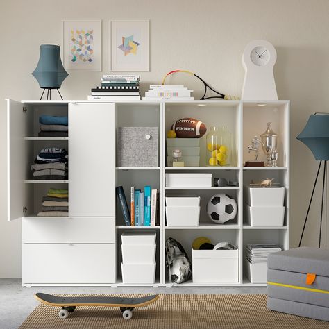 Spare Room Storage, Partition Door, Ikea Kids, Spare Room, Closet Bedroom, Furniture Styles, Room Layout, Drawer Fronts, Home Office Decor