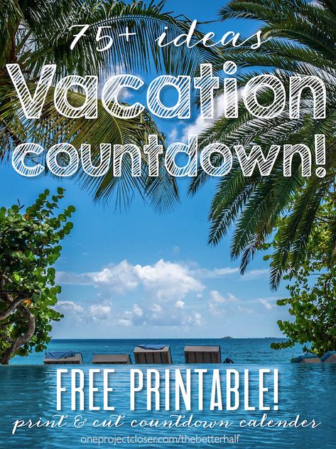 Printable Vacation Countdown with 75  Ideas! #disney Vacation Countdown Calendar, Vacation Countdown For Kids, Vacation Countdown Ideas, Vacation Countdown Quotes, Countdown To Vacation, Cruise Countdown, Countdown Quotes, Countdown For Kids, Florida Trips