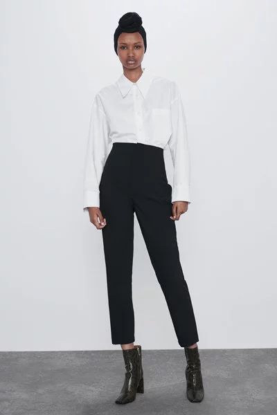 The Best Work Trousers To Buy Now | SheerLuxe Trousers Details, Soft Gamine, Formal Pants, Warm Shoes, Work Trousers, Work Looks, Tapered Pants, Formal Style, Work Wardrobe