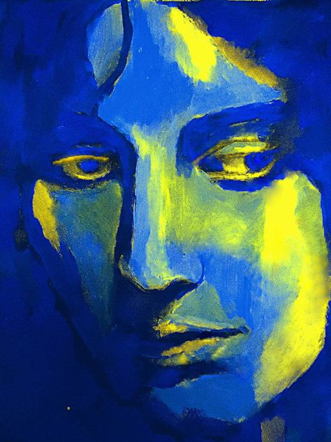 "Profound thinking" Tacca Chantrieri, Helena Wierzbicki, Story Artwork, Abstract Portraiture, Abstract Portrait Painting, Portraiture Art, Tableau Pop Art, Artwork Abstract, Oil Pastel Art