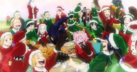 Christmas Mha, Mha Christmas, Mha Official Art, My Hero Academia Gif, Mha Shifting, Mha Dr, Anime Christmas, Christmas Icons, Christmas Gif