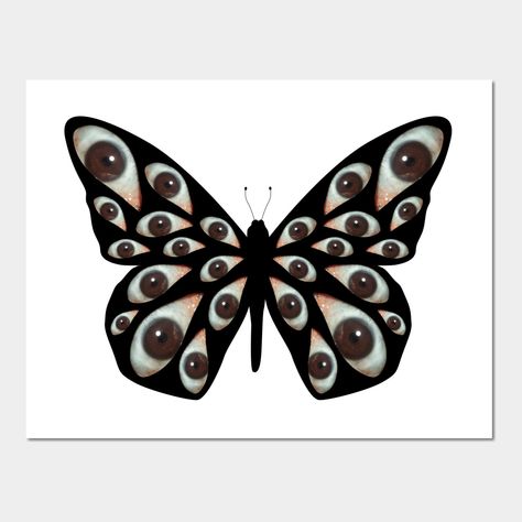 Butterfly Wings With Eyes, Weird Butterfly Drawing, Creepy Butterfly Drawing, Dreamcore Tattoo, Butterfly With Eyes On Wings, Strange Drawings Weird, Weirdcore Art Ideas, Eyes Moodboard, Horror Butterfly