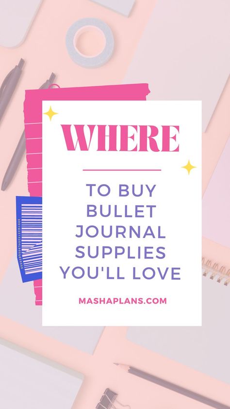 If you're just starting out with Bullet Journaling, it can be hard to know where to find the right supplies. But don't worry, I've got you covered! Here's a list of my favorite places to buy bullet journal supplies. Happy shopping! Bullet Journal Supplies, For Stickers, Journal Supplies, Journal Stationery, Bullet Journaling, No Worries, Cocoa, Happy Shopping, My Favorite