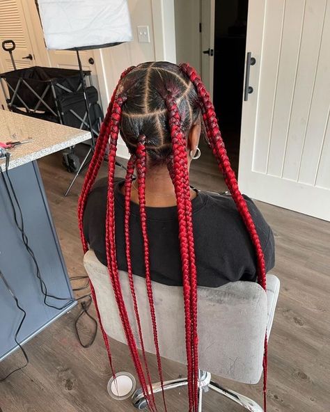 Large Braids, Curly Braided Hairstyles, Mixed Girl Hairstyles, Cute Box Braids, Big Box Braids, Summer Braids, Big Braids, Quick Natural Hair Styles, African Hair Braiding Styles