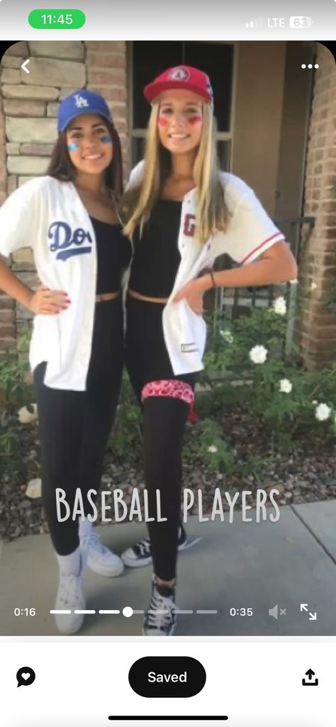 Baseball Women Costume, Baseball Players Halloween Costume, Baseball Halloween Costumes For Women, Baseball Player Halloween Costumes, Baseball Costume Halloween, Baseball Costume Womens, Baseball Girl Costume, Football Player Halloween Costume, Two People Halloween Costumes