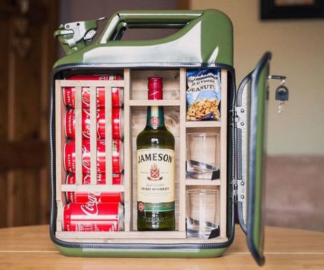 Alcohol Cabinet, Whiskey Gift Box, Jerry Can Mini Bar, Whiskey Gift Set, Sofa Bar, Drink Display, Drink Storage, Whiskey Bar, Whiskey Gifts