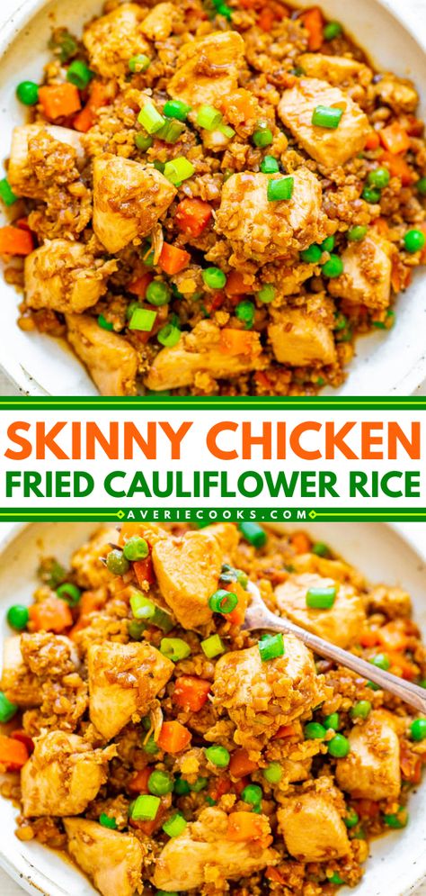 Chicken Fried Cauliflower, Cauliflower Rice Stir Fry, Chicken Fried Cauliflower Rice, Vegetarian Rice Recipes, Fried Cauliflower Rice, Cauliflower Chicken, Cauliflower Stir Fry, Cauliflower Fried Rice Recipes, Chicken Fried Rice Recipe