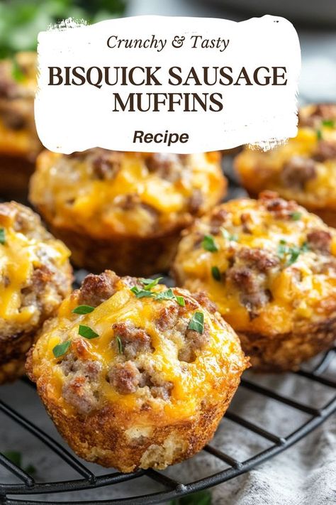 These delicious Mini Sausage Egg Muffins might just top the list of our favorite breakfasts! Packed with savory sausage, cheddar, and hashbrowns, this simple recipe for breakfast muffins will get everyone excited to start their day! Mornings can be hectic, especially during the school year, so I'm always on the lookout for easy breakfast options. Sausage Egg Bisquick Muffins, Breakfast Ideas Egg Muffins, Breakfast Cups Recipe Muffin Tins With Biscuits, Sausage Egg Quiche Recipes, Sausage Egg Cheese English Muffins, Mini Mcgriddle Muffins, Sausage Cheddar Muffins, Sausage Breakfast Muffins Bisquick, Muffin Egg Breakfast