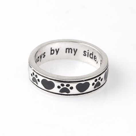 Diy Dog Accessories, Paw Print Ring, Paw Jewelry, Paw Ring, Pekingese Dogs, Pet Jewelry, Dog Ring, Lucky Dog, Home Dog