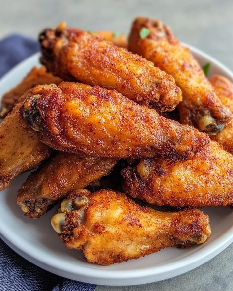 These Dry Rub Chicken Wings are coated in a flavorful blend of spices that give them a smoky, spicy kick. Baking them in the oven makes them crispy without the ... Read more Cajun Dry Rub Chicken Wings Air Fryer, Cajun Wings Recipe Dry Rubs, Peri Peri Chicken Wings, Oven Roasted Chicken Wings Crispy, Dry Rub For Wings Recipes, Spicy Dry Rub Chicken Wings, Oven Baked Chicken Wings Dry Rub, Smoked Turkey Wings Recipes Oven Baked, Dry Rub Chicken Wings In Oven