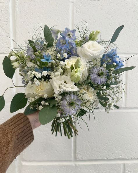 Swipe to see the bouquet before pressing ➡️ Ok ok I know I say this about every bouquet I preserve but isn’t she a beauty 😍 the blue and white together look fab-u-lous. This frame is finished and was collected over the weekend by bride @_abbysouthward. It was wonderful to meet you Abby and I hope you love your frame as much as I’ve loved preserving it for you 🤍💙🤍 Bouquet by Belinda @flowerbflorist #bouquetpreservation #dontthrowthebouquet #weddingbouquetpreservation #flowerpressing Blue Wildflower Bouquet, Wedding Bouquet Preservation, Bouquet Preservation, Wildflower Bouquet, Wedding Table Centerpieces, Table Centerpieces, Love Your, Wedding Table, The Weekend