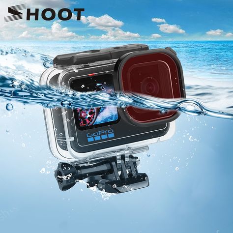 SHOOT 60M Underwater Waterproof Housing Case Gopro Hero 10, Dove House, Water Sports Activities, Gopro Accessories, Sports Camera, High Definition Pictures, Gopro Hero, Water Proof Case, Camera Case