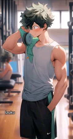 Deku Working Out, Deku Workout, Anime Workout Motivation, Hot Deku Fanart, Hajime No Ippo Anime, Anime Workout, The Loss Of A Pet, Genos Wallpaper, رورونوا زورو