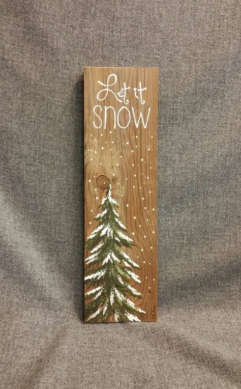 Pallet Christmas Tree, Snow Falls, Pallet Christmas, Wood Pallet Art, Selling Handmade Items, Christmas Tree Painting, Christmas Wood Crafts, Navidad Diy, Hur Man Målar