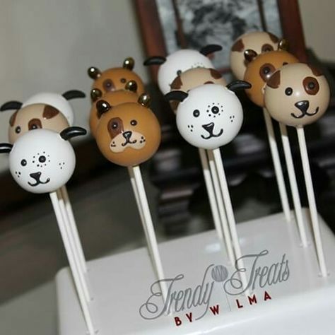 Puppy Cake Pops, Dog Cakepops, Dog Cake Pops, Puppy Adoption Birthday Party, Work Treats, Puppy Dog Cakes, Puppy Pawty, Best Mac N Cheese Recipe, Cake Pop Designs