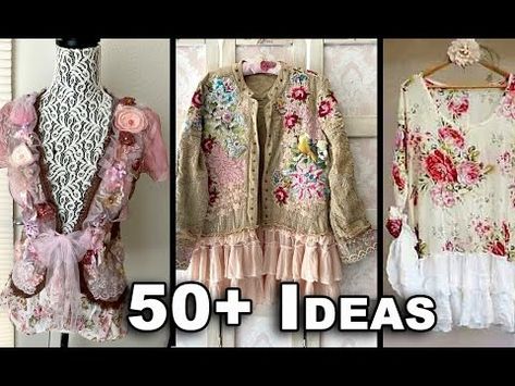 50+ NEW ideas for Upcycle Sewing | Thrift Flip Ideas - YouTube Upcycle Clothes Diy Easy, Upcycle Clothes Thrift Store, Upcycled Clothing Ideas, Upcycle Clothes Diy Refashioning, Thrift Store Fashion Diy, Thrift Upcycle Clothes, Thrift Flip Clothes Ideas, Diy Boho Clothes, How To Upcycle Clothes