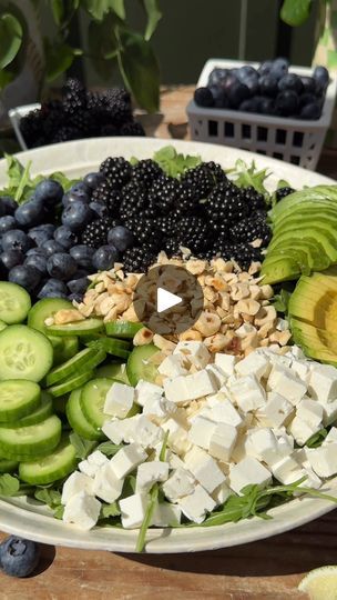 Blackberry, Avocado & Arugula Salad 🫐🥑 | Blackberry, Avocado & Arugula Salad 🫐🥑 | By Crowded Kitchen | I'm a firm believer that fruit
belongs in salad and this salad is proof because it's been one
of the top recipes on our website for years. It's made
with arugula, blackberries, blueberries, cucumber, feta,
avocado, toasted hazelnuts, and a lime mint vinaigrette. It's
simple and perfect for summer. Protein Salads, Salad Lovers, Crowded Kitchen, Arugula Salad Recipes, Salad Sauce, Summer Cooking, Arugula Salad, Avocado Salad, Top Recipes