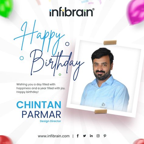 🎉Warm birthday greetings to our esteemed Design Director, Chintan Sir! 🎂 Your remarkable innovative ideas and creativity inspire us all.

Wishing you a year filled with continued achievements and countless moments of joy, have an amazing year ahead! 🥳🎈

#Infibrain #BirthdayWishes #DeisgnDirector #CreativeMind Ads Creative Advertising Ideas, Advertising Ideas, Innovative Ideas, Creative Ads, Ads Creative, Creative Advertising, Happy Birthday Wishes, Birthday Greetings, Birthday Wishes