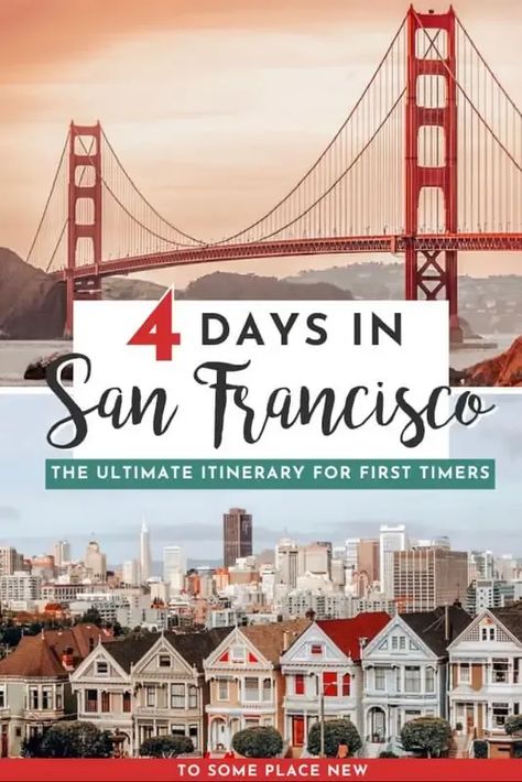 4 days of Fun Activities in San Francisco Itinerary San Francisco Must See, Usa Trips, San Francisco Itinerary, San Francisco Vacation, San Francisco Travel Guide, San Fransico, Usa San Francisco, San Francisco Airport, Road Trip Activities