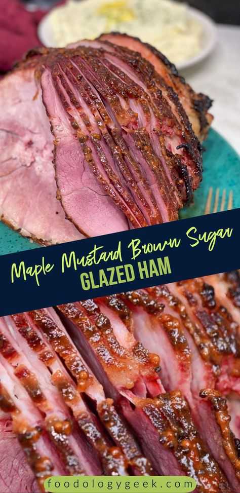 Maple Mustard Ham Glaze, Ham Glaze Recipe Easy Maple, Brown Sugar And Mustard Glazed Ham, Brown Sugar Maple Glaze For Ham, Maple Glaze Ham Recipe, Maple Brown Sugar Ham Glaze, Brown Sugar Mustard Glaze For Ham, Ham Glaze Brown Sugar Mustard, Maple Ham Glaze