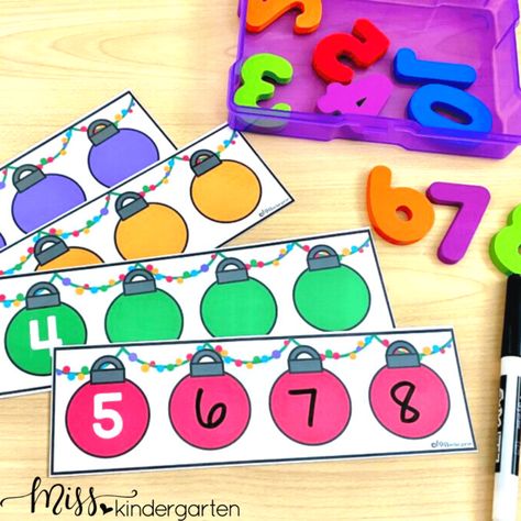 Use these December monthly centers to help your Kindergartners practice skills like counting, make a ten, literacy, word families, ending sounds, CVC words, and sight words. These engaging centers include winter and Christmas-themed activities your students will love completing during center time in the month of December. You will love the easy to organize no-prep activities you can use every December in your classroom. #Centers #DecemberCenters #WinterCenters #CenterActivities #KinderCenters December Centers Kindergarten, December Centers, Make A Ten, Natalie Lynn, Kinder Centers, December Kindergarten, Ending Sounds, Tpt Ideas, Miss Kindergarten