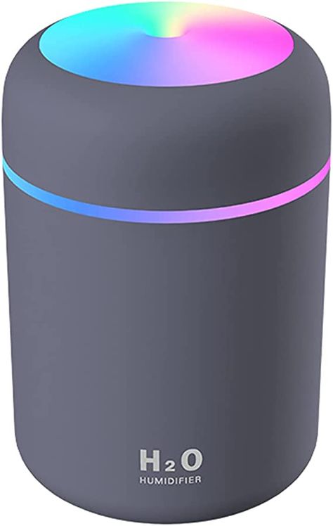 Cool Mist Humidifier, 300ml Mini Portable Humidifier with Multicolor LED Night Light, 2 Mist Mode and Auto Shut-Off, Personal Desktop Humidifier for Home Office Nursery, Super Quiet (Black)… Small Humidifier, Mini Humidifier, Best Humidifier, Portable Humidifier, Humidifier Essential Oils, Office Nursery, Mist Humidifier, Aroma Essential Oil, Best Amazon Products