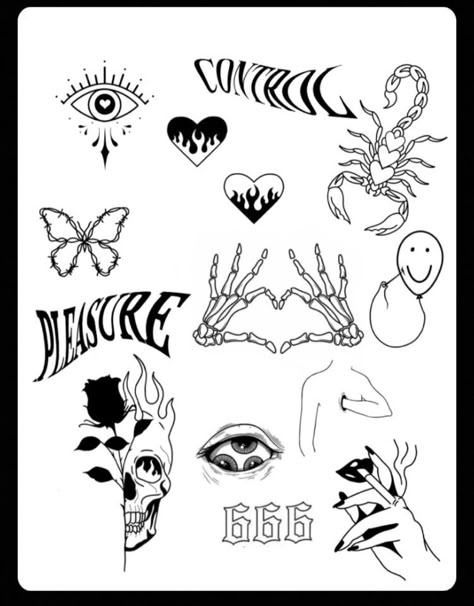 tattoo flash sheet Alt Female Tattoos, Patchwork Tattoos Back, Goth Tattoo Patchwork, Patch Work Tattoo Ideas Female, Lower Leg Patchwork Tattoos, Alternative Patchwork Tattoos, Gothic Tattoo Ideas Female, Tattoo Ideas Female Hand Simple, Soft Goth Tattoo Ideas