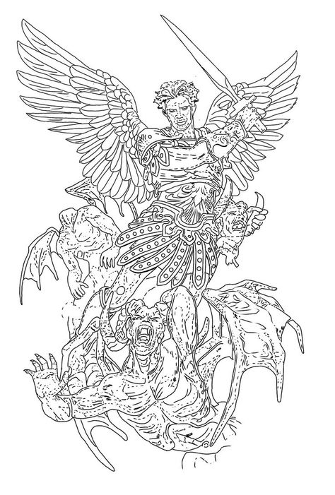 St Micheal Tattoo Stencil, St Michael Tattoo Stencil, Archangel Michael Tattoo For Men, Holy Tattoos, Archangel Michael Tattoo, Tattoo Stencil Designs, St Michael Tattoo, Michael Tattoo, Half Sleeve Tattoo Stencils