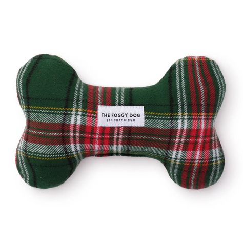 Wholesale Holly Jolly Plaid Holiday Flannel Dog Squeaky Toy for your store | Faire Christmas Dog Toy, The Foggy Dog, Dog Squeaky Toys, Favorite Animals, Cute Canvas, Dog Holiday, Perfect Stocking Stuffers, Dog Beds, Dog Bone